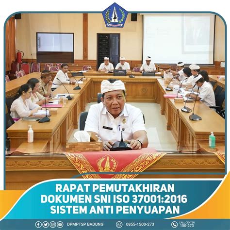 DPMPTSP Berita RAPAT PEMUTAKHIRAN DOKUMEN SNI ISO 37001 2016 SISTEM