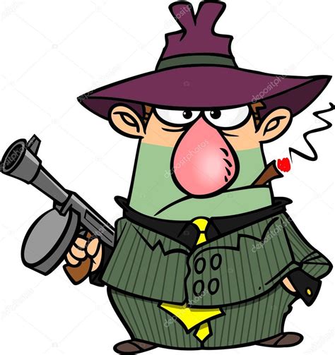 Cartoon Gangster Stock Illustration By ©ronleishman 13983711