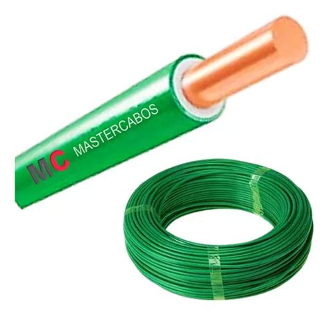 Fio Elétrico Classe 1 Sólido 40 Mm 750v Pvc 70ºc Verde 100m