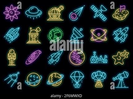 Aerospace Engineering Linear Icons Set Avionics Propulsion