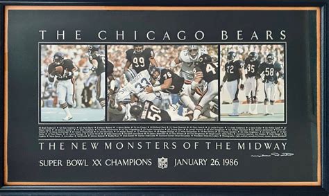 Super Bowl Xx Champions Chicago Bears New Monsters Of The Midway