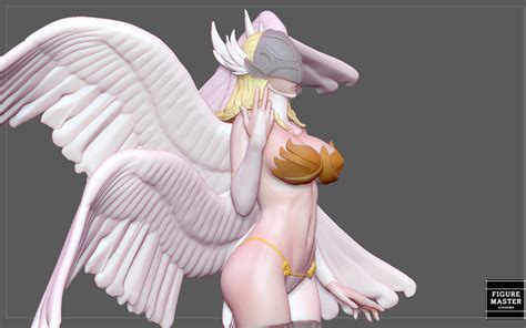 3D File ANGEWOMON 2 DIGIMON SEXY GIRL PRETTY ANGEL CHARACTER ANIME 3D