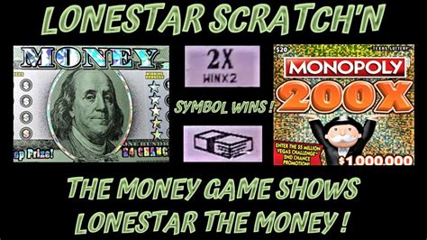 Lonestar Scratchn💲tx Lottery💲the Money Game💲monopoly 200x 💲big Winner