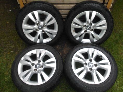 Citroen C3 C4 Alloy Wheels 16 With 3 Newish Tyres Peugeot Centres 4x108 In Staines Upon