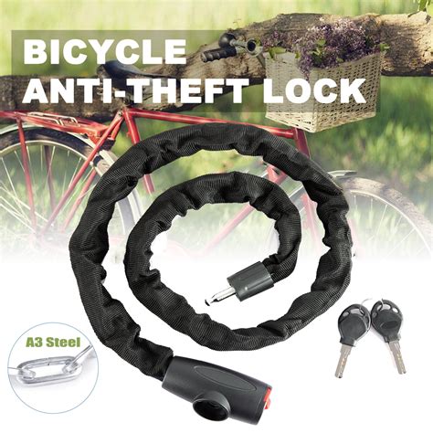 Ft Bike Chain Locks Heavy Duty Anti Theft With Keys For Motorcycle