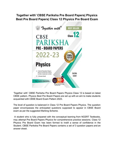 Ppt Together With Cbse Pariksha Pre Board Papers Physics Best Pre