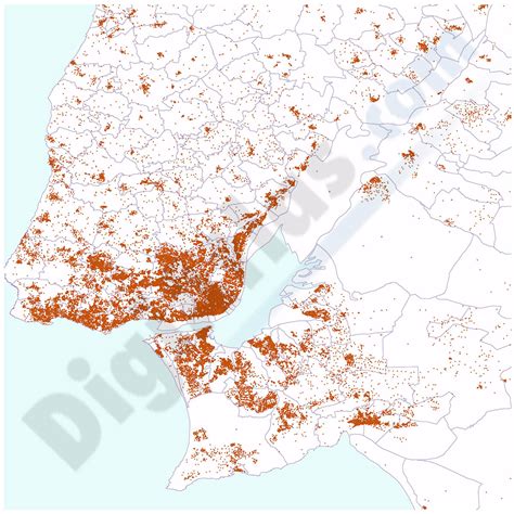 Portugal Map Of 7 Digit Postal Codes