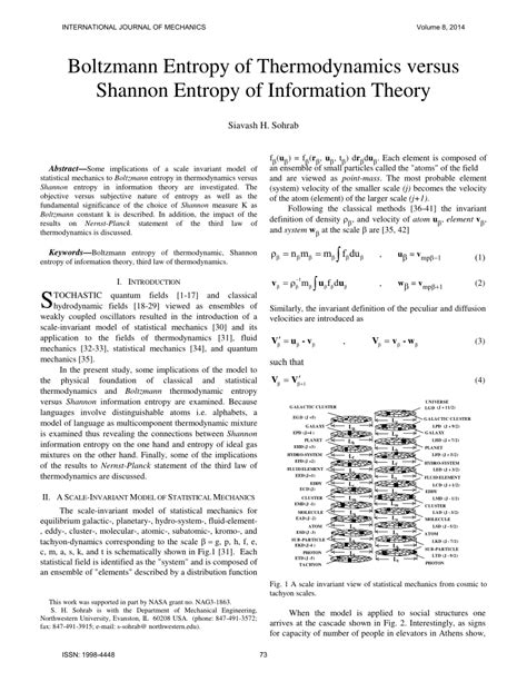 Pdf Boltzmann Entropy Of Thermodynamics Versus Shannon Entropy Of