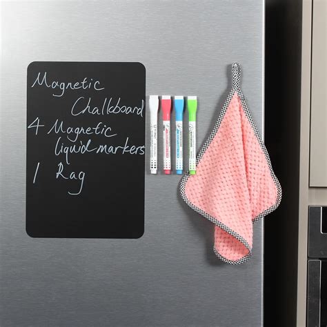 Amazon HOMiDEK Magnetic Chalkboard For Fridge Frosted Black Dry