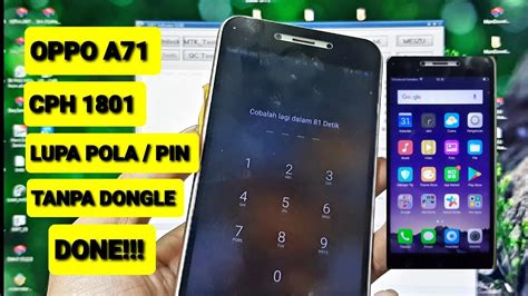 DONE OPPO A71 2018 CPH1801 QUALCOMM LUPA KUNCI LAYAR POLA PIN SANDI