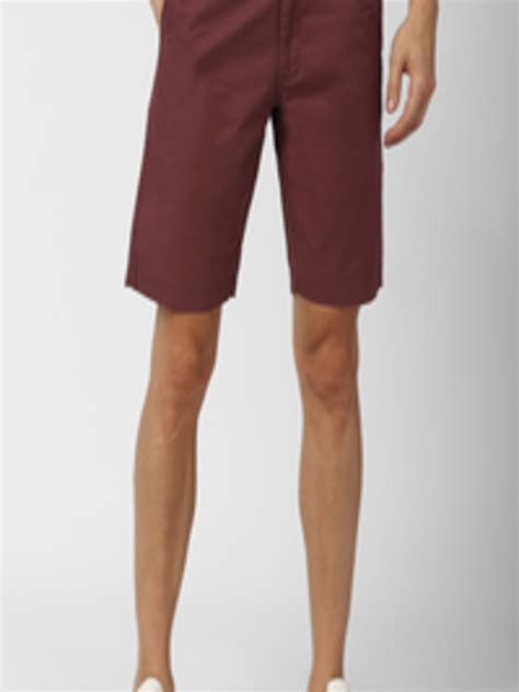 Buy Van Heusen Sport Men Maroon Solid Shorts Shorts For Men 17916360