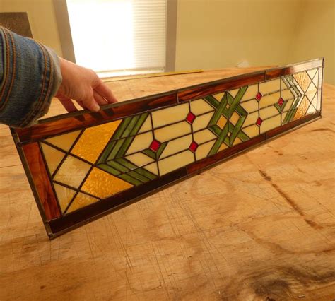 Custom Sidelight Stained Glass Panel Transom Sidelight Prairie Style