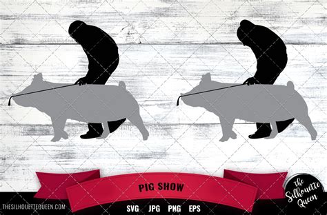 Pig Show Vector Silhouette | Illustrations ~ Creative Market