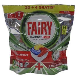 Fairy lavavajillas 24 u Platinum plus todo en uno cápsulas Tarraco