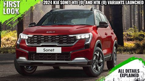 New Kia Sonet Hte O And Htk O Variants Launched Prices From