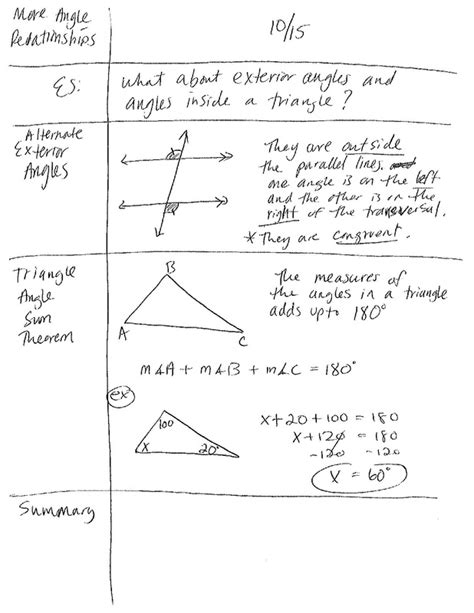 Angle Properties Roosevelt Geometry