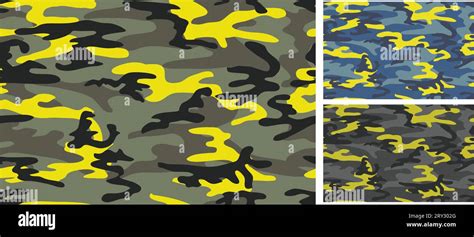 Set Of Camouflage Seamless Patterns Stock Vector Image Art Alamy