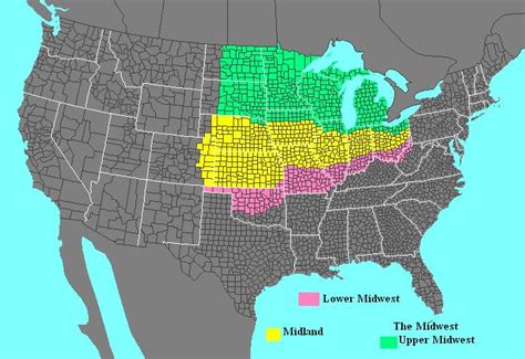 Midwestern States Map