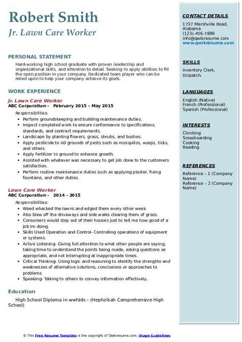 Resume Sample Landscape Maintenance Horticulturist Resume Samples