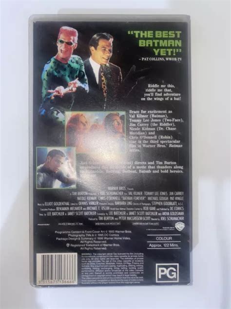 BATMAN FOREVER VHS Video Tape Val Kilmer Jim Carrey Chris O Donnell