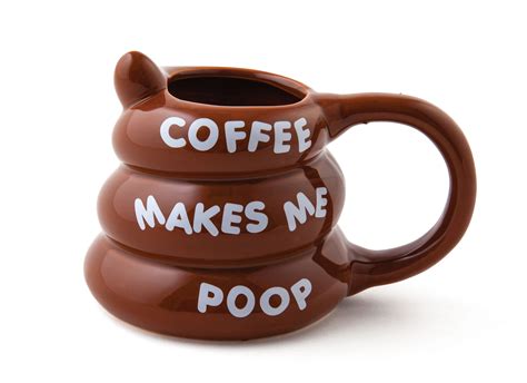 Bigmouth Inc Coffee Makes Me Poop Mug Funny Gag T 14 Oz Brown