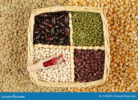 Pea and beans stock photo. Image of grain, wicker, grains - 11106578