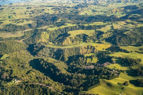 Unique Volcanic Hills Landscape in New Zealand Stock Photo - Image of ...