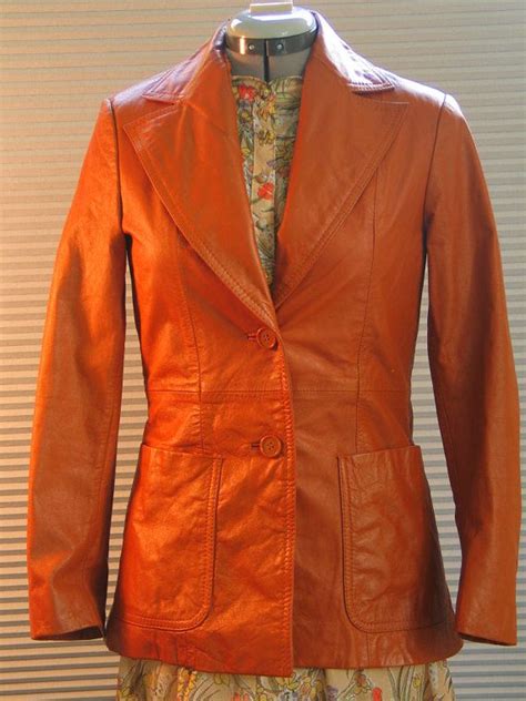 Sale 26 50 Vintage 1970s 70s Butterscotch Leather Coat Etsy Leather Coat Fashion Coat