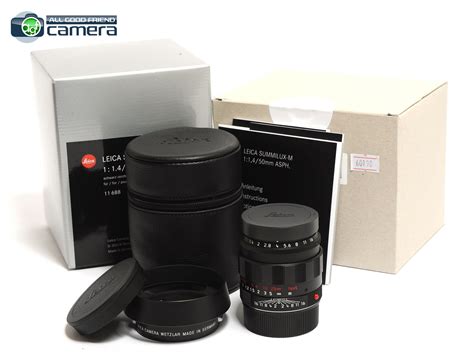 Leica Summilux M 50mm F 1 4 Asph Lens Black Chrome Edition 11688 Bra