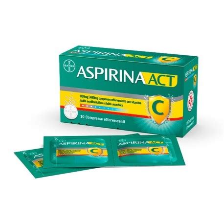 Bayer Aspirinaact 10 Compresse Effervescenti 800 480mg Para Farmacia