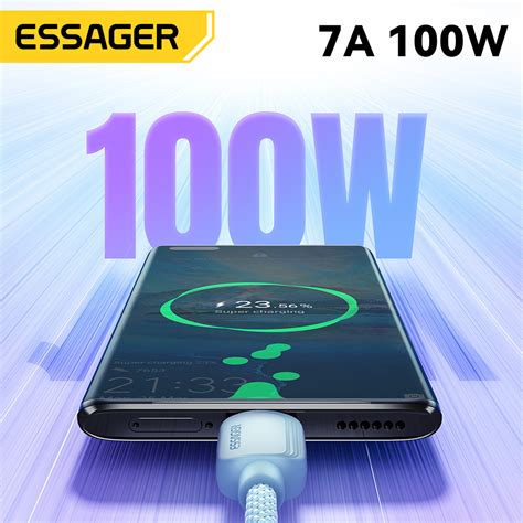 Essager Kabel Data Usb Type C Multifungsi Fast Charging 7a 100w 2m Es