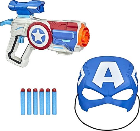 Nerf Marvel Avengers Captain America Blaster And Mask Set