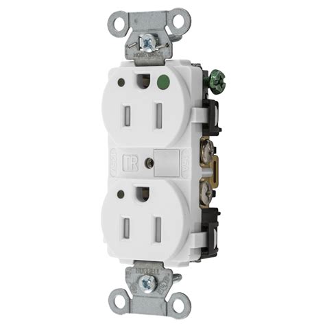 Straight Blade Devices Tamper Resistant Duplex Receptacle Hubbell Pro Hospital Grade Led