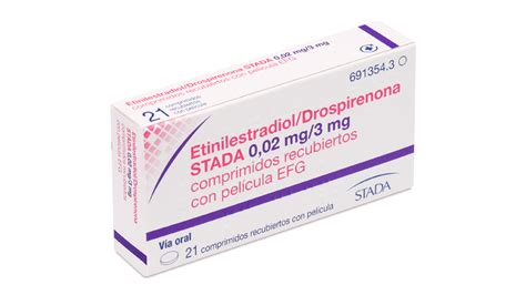 Etinilestradiol Drospirenona Stada Efg 0 02 Mg 3 Mg 3 X 21 Comprimidos