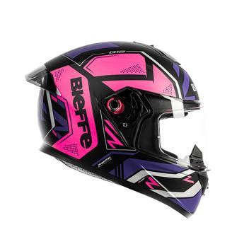 Capacete Bieffe B Phanton Feminino Preto Rosa Fosco Starplast