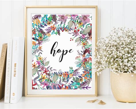 Hope Wall Art Faith Hope Love Wall Art Hope Printable Hope