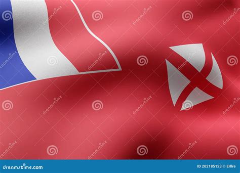 Wallis And Futuna Islands Flag Waving Stock Illustration Illustration