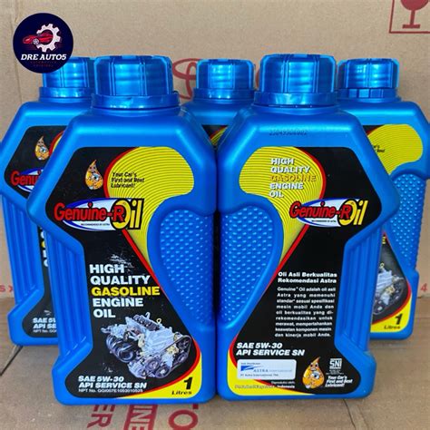 Jual Oli Mesin Daihatsu Astra Genuine R Oil SAE 5W 30 API Service SN