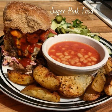 Double Texas Bbq Burger Slimming World Sugar Pink Food