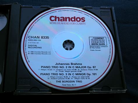 BRAHMS THE THREE PIANO TRIOS BORODIN TRIO 2 CD BOX CHANDOS EBay