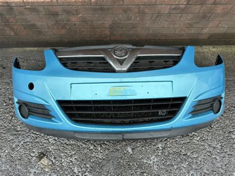 Vauxhall Corsa D Pre Facelift Complete Front Bumper Blue Z Z