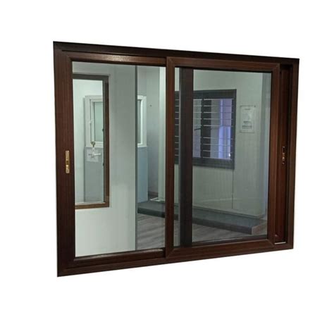 Brown Upvc Sliding Window Glass Thickness Mm At Rs Sq Ft In