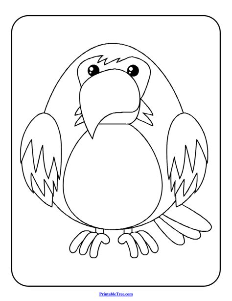 Free Printable Bird Coloring Pages PDF for Kids and Adults