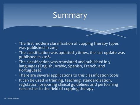 Classification of Cupping Therapy Types: The History and applications