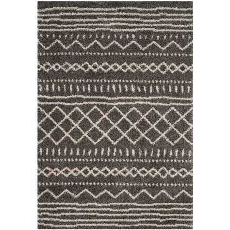 Safavieh Arizona Shag Brownivory 8 Ft X 10 Ft Area Rug Asg741b 8 The Home Depot