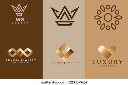 Collection Logo Luxury Jewelry Brands Design Stock Vector (Royalty Free ...