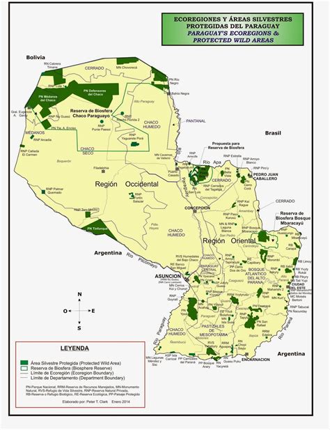 National Parks Of Paraguay New Map Of Paraguay S Protected Wild Areas