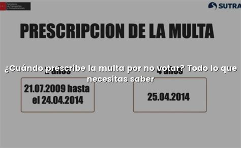 Cuándo prescribe la multa por no votar Todo lo que necesitas saber