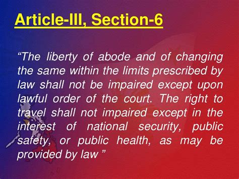 Bill Of Rights Article Iii Section 3 To 6