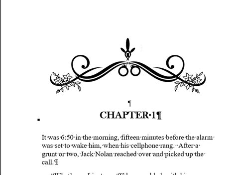 Self Publishing Tip How To Add Chapter Header Graphics Read First